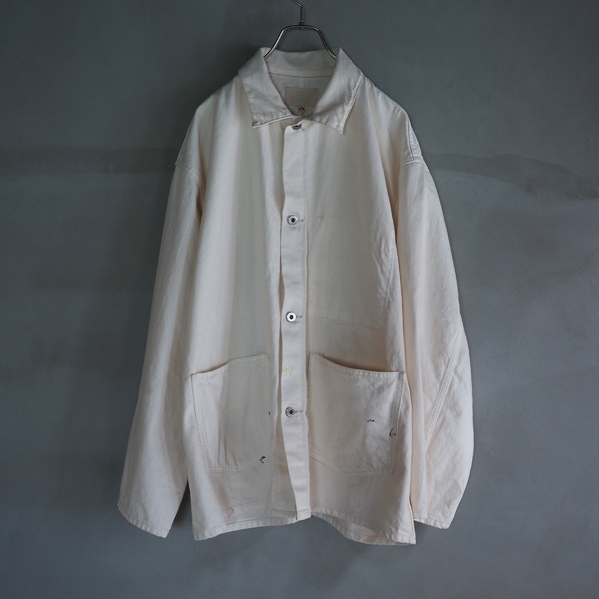 YOKO SAKAMOTO / DENIM COVERALL FADE WHITE | 洋服と工芸 omitsu