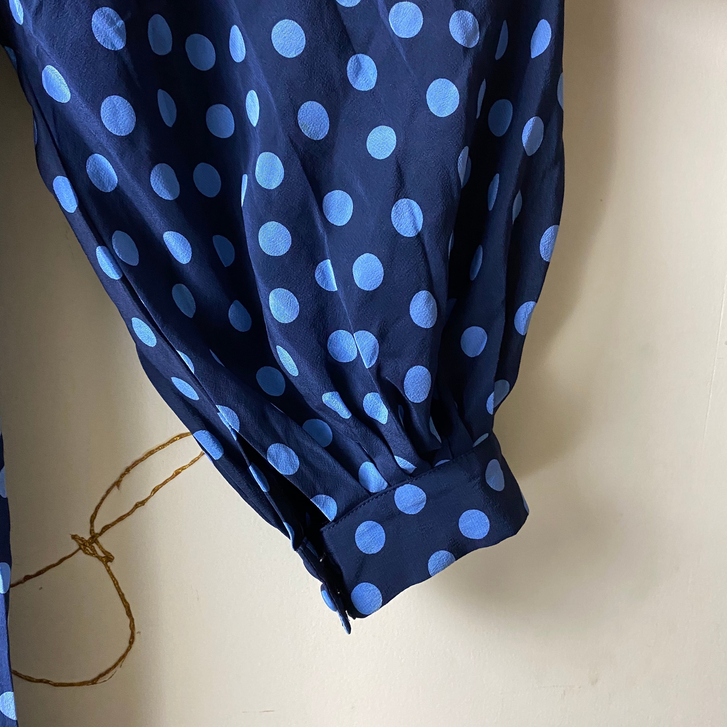 vintage CHRISTIAN DIOR dot pattern silk one-piece | NOIR ONLINE