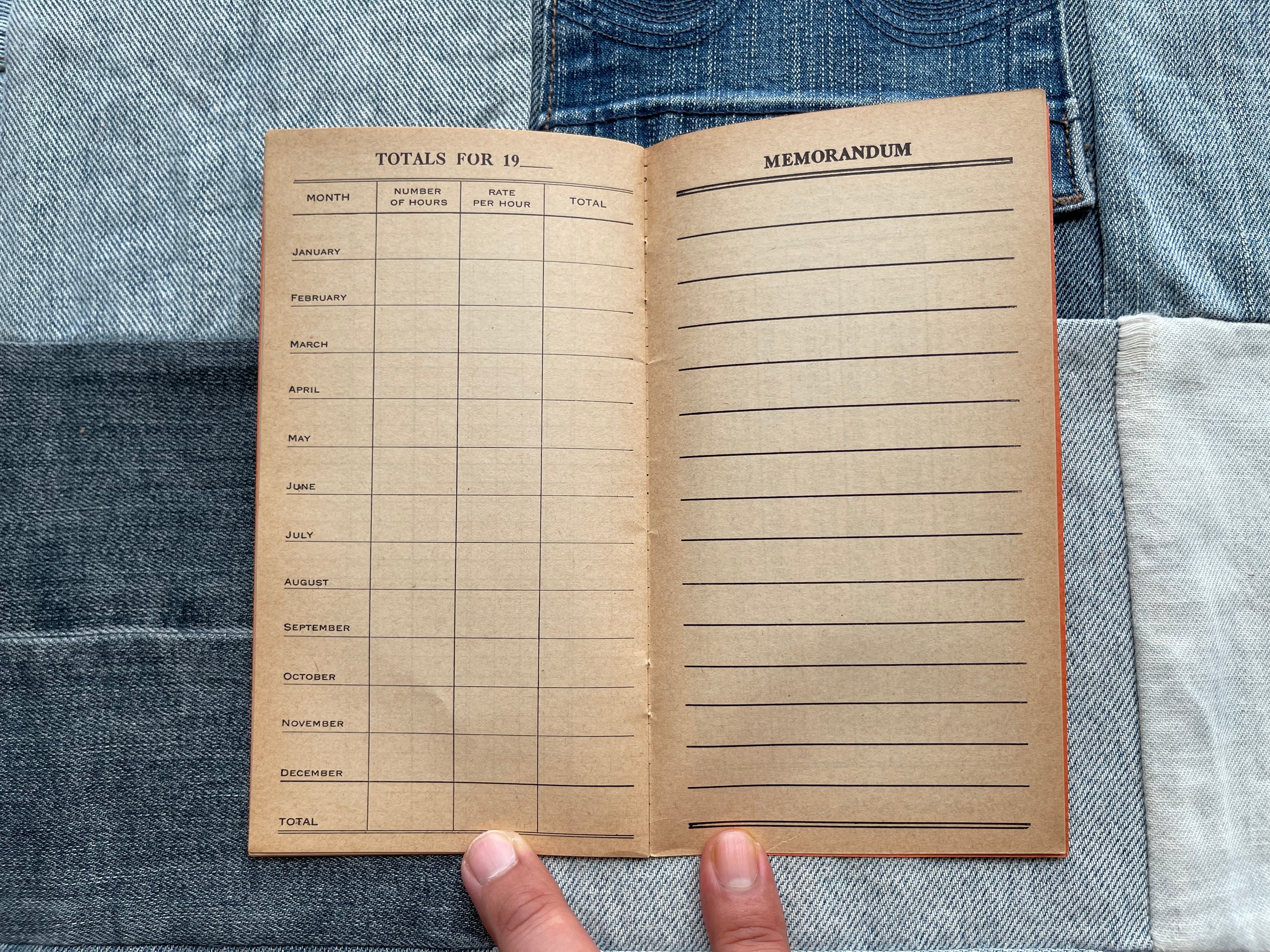 1950s】H.D.LEE COMPANY LEE OVERALL Time Book | swallows