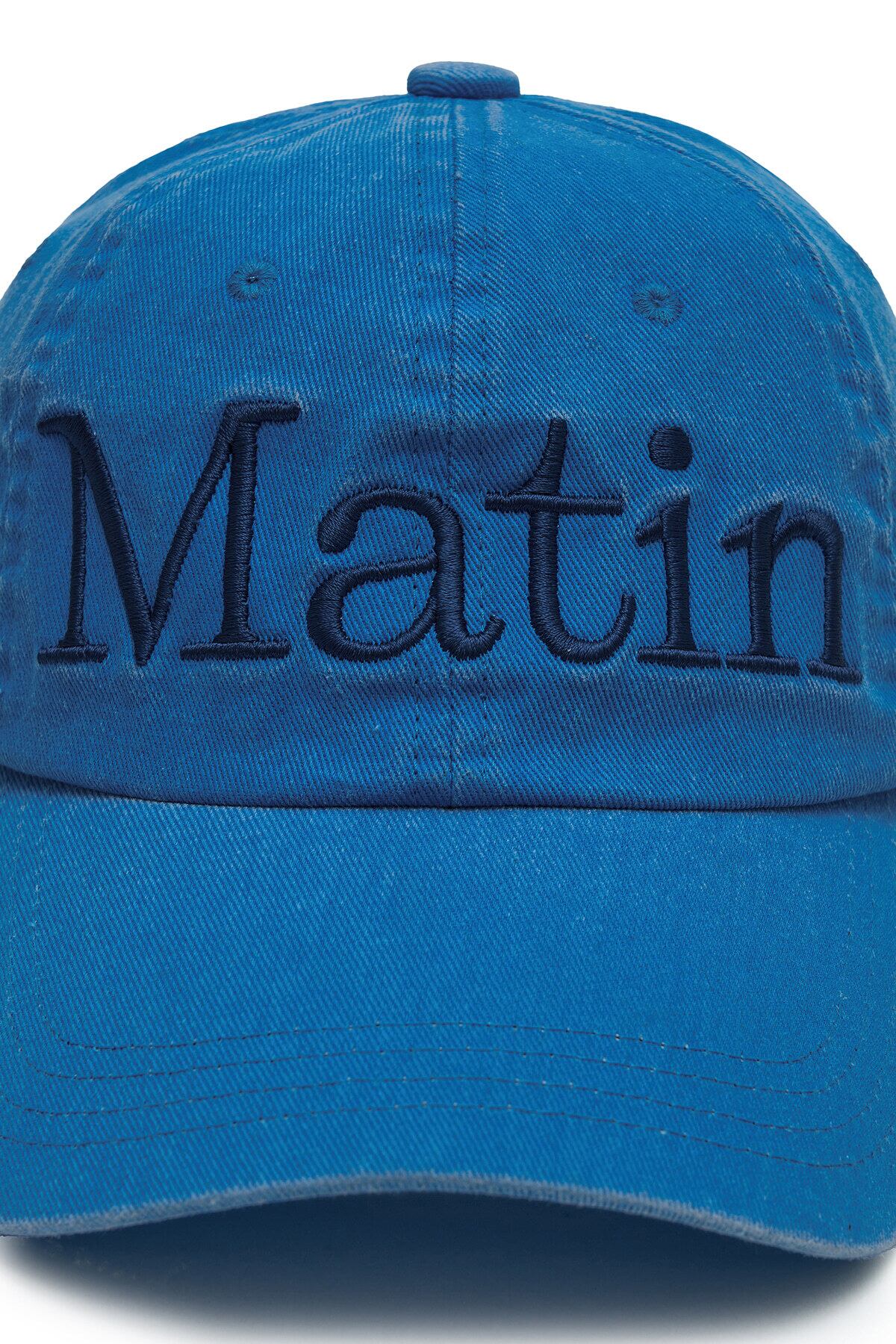 Matin Kim] MATIN LOGO WASHED BALL CAP IN BLUE 正規品 韓国ブランド