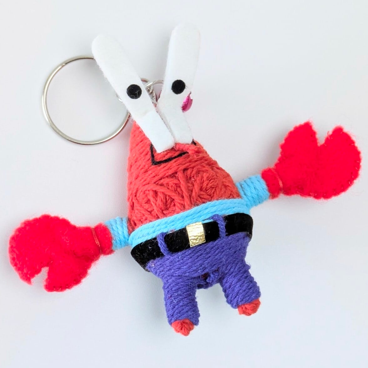 【 SpongeBob ( スポンジボブ ) カーニ 】 Voodoo doll KeyHolder / ブードゥー人形 / 身代わり人形 /お守り人形  〚アメリカン雑貨 アメトイ〛