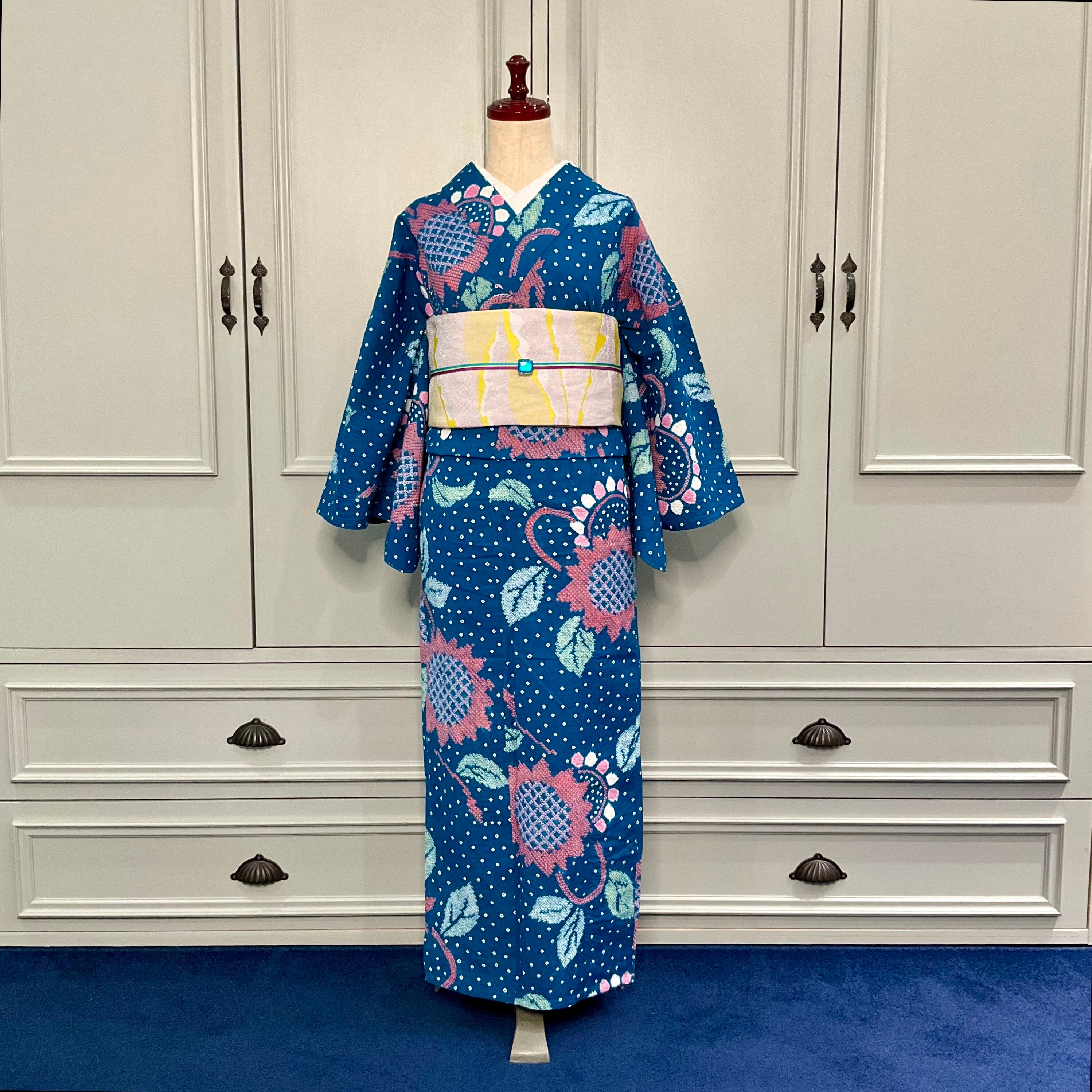 蒼にひまわり＊ひまわり 向日葵 夏の花 ブルーグリーン 緑 ブルー 大人