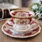 英国ロイヤルアルバート レディハミルトン希少シェイプ カップ&ソーサー おまけプレート thumbnail 1