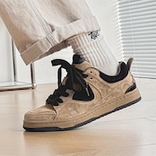 【Stk112】Suede Panel Chunky Sneaker