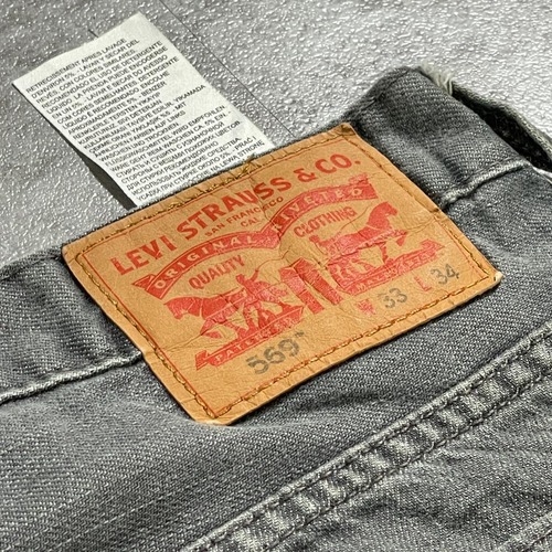 【W33 L34】 japan levi's 先染ブラック リーバイス 569 詳細写真4