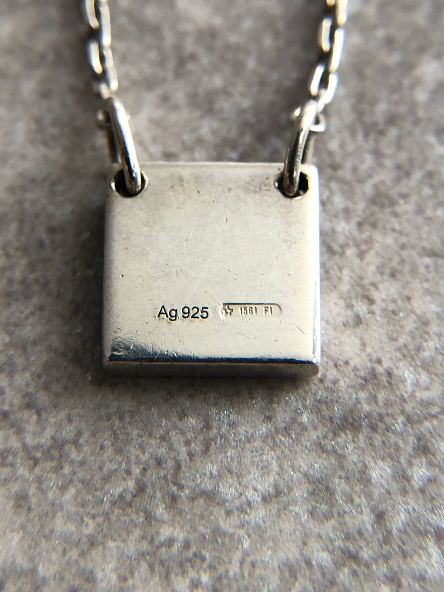 グッチ スクエア ネックレス Ag925 シルバー アクセサリー 中古 