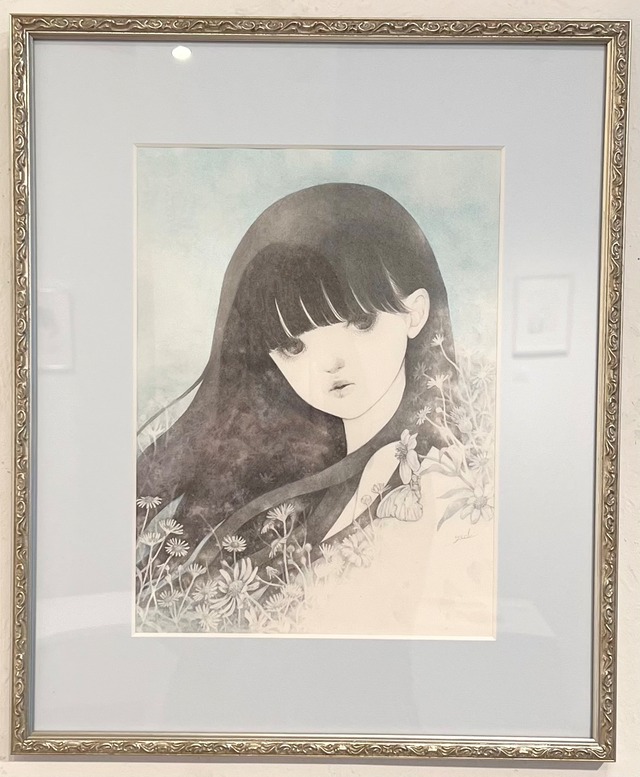 山田雨月 たゆたゆ展：原画「蝉時雨」