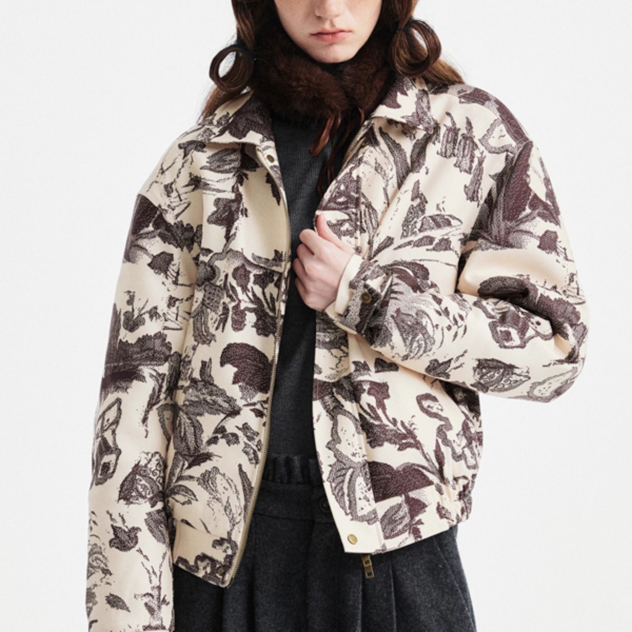 花影がたゆたうレトロプリントの余韻ジャケット《B0065》