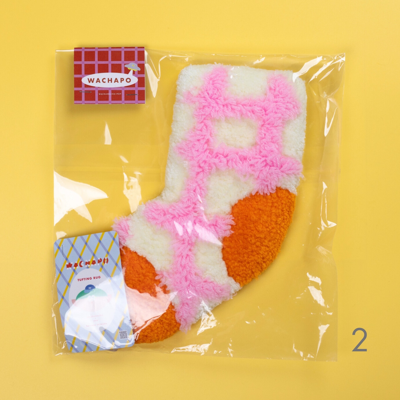 < WACHAPO > ミニラグ「くつした」