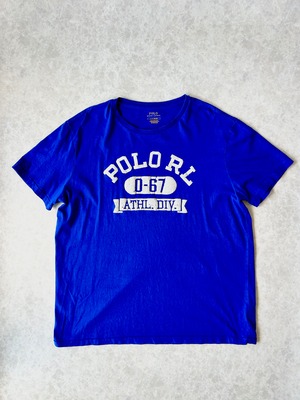 POLO RALPH LAUREN ポロ ラルフローレン  ブルー  ロゴプリント クルーネックTシャツ