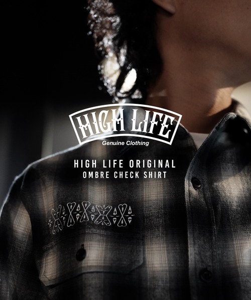【HIGH LIFE】Original Ombre Shirt【Black】