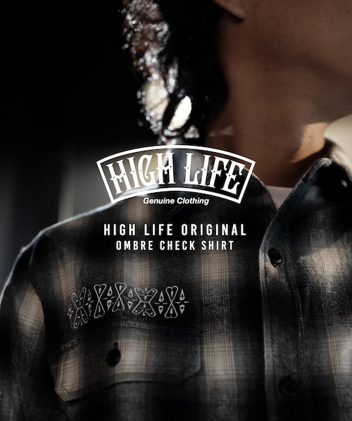 【HIGH LIFE】Original Ombre Shirt【Black】
