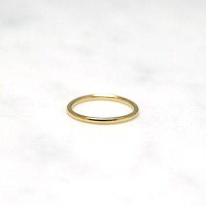 ◆受注製作 K18ゴールド ラウンドリング / サイズオーダー/ K18Gold Ring