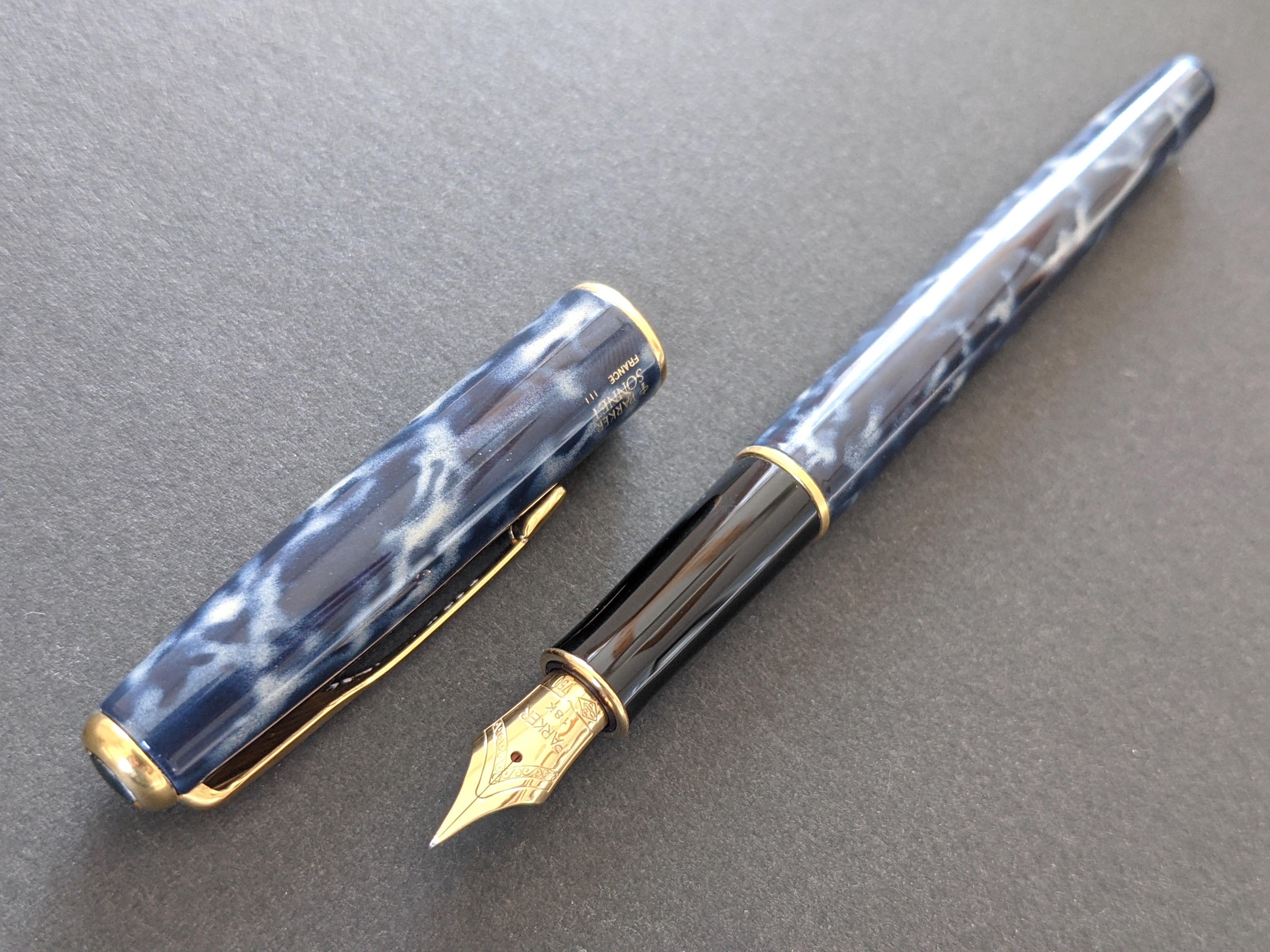 PARKER SONNET 万年筆 ペン先18K 使用品 ケース付き パーカー | www