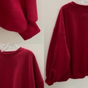 ボリュームシルエットスウェットPO/レッド