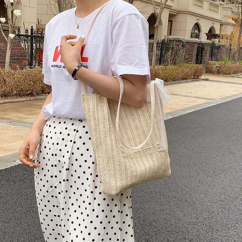 サマーショルダーバッグ 夏物 ハンドバッグ 手作りハンドバック60435184415