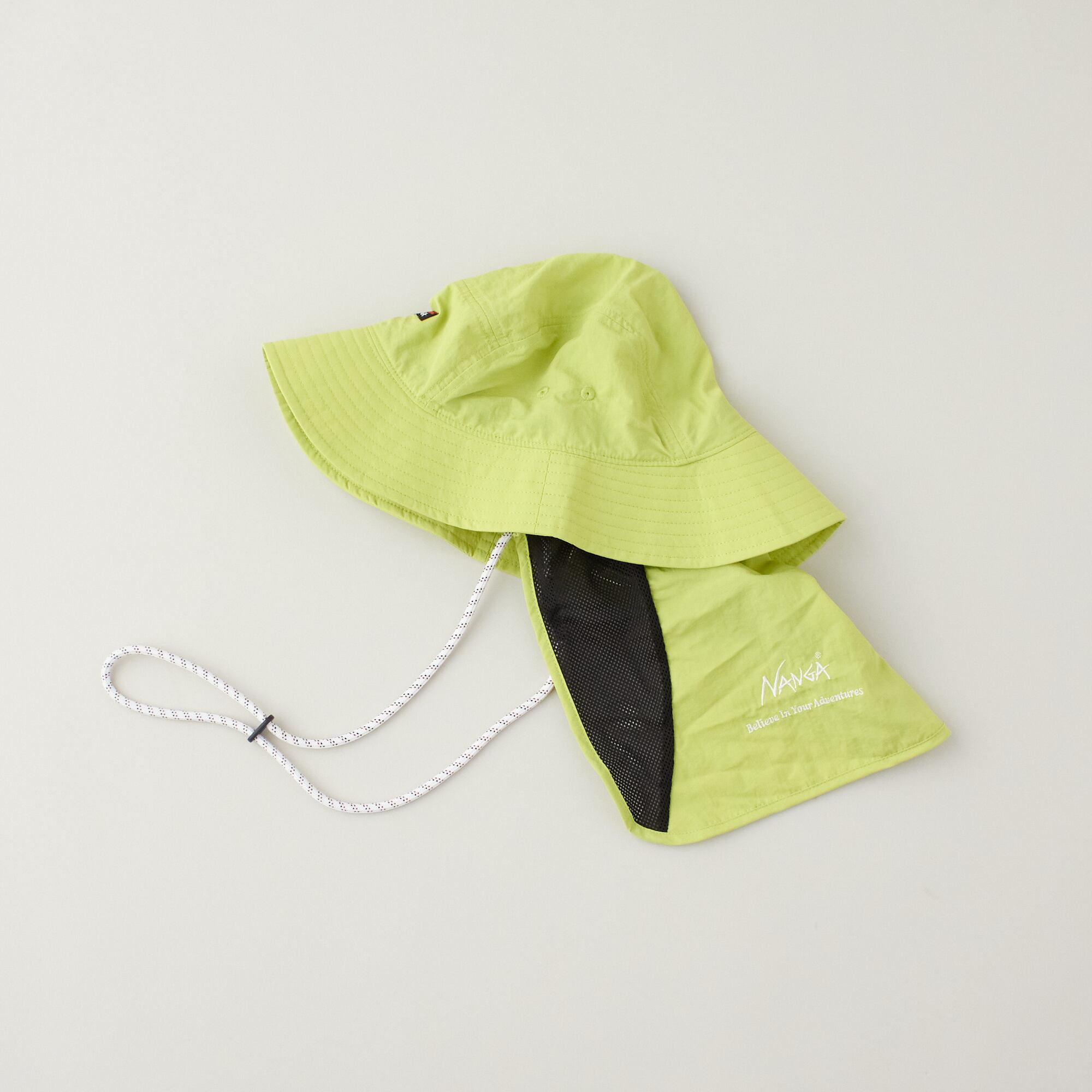 NANGA （ナンガ）NYLON TUSSER SUNSHADE HAT/ LIME ナイロンタッサー