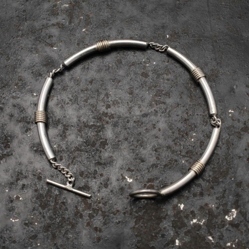 Vintage Heavy Silver Chain Bracelet [MEXICO STERLING] Bar Link Chain