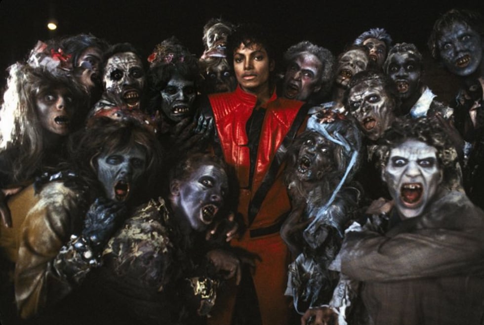 【マイケル・ジャクソン（Michael Jackson)】『Thriller ( スリラー )』Tシャツ / ビンテージ加工 〚アメリカン雑貨 アメトイ〛