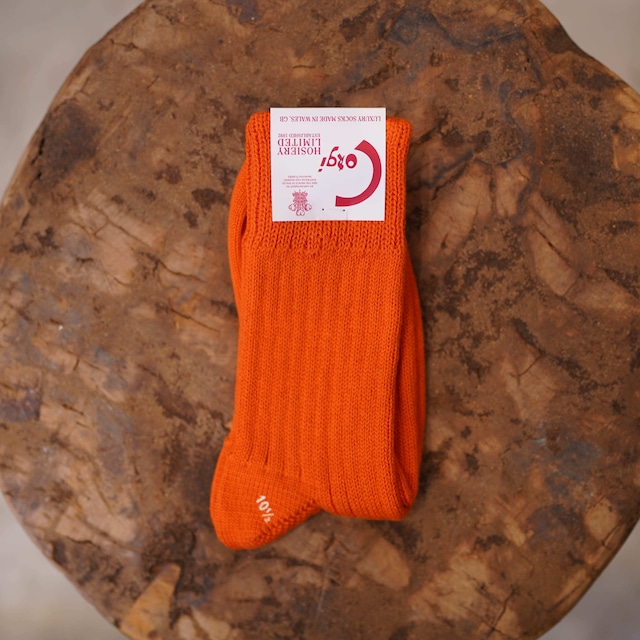 Corgi(コーギー) "Heavy Weight Cotton Rib Socks" SHORT -ORANGE-