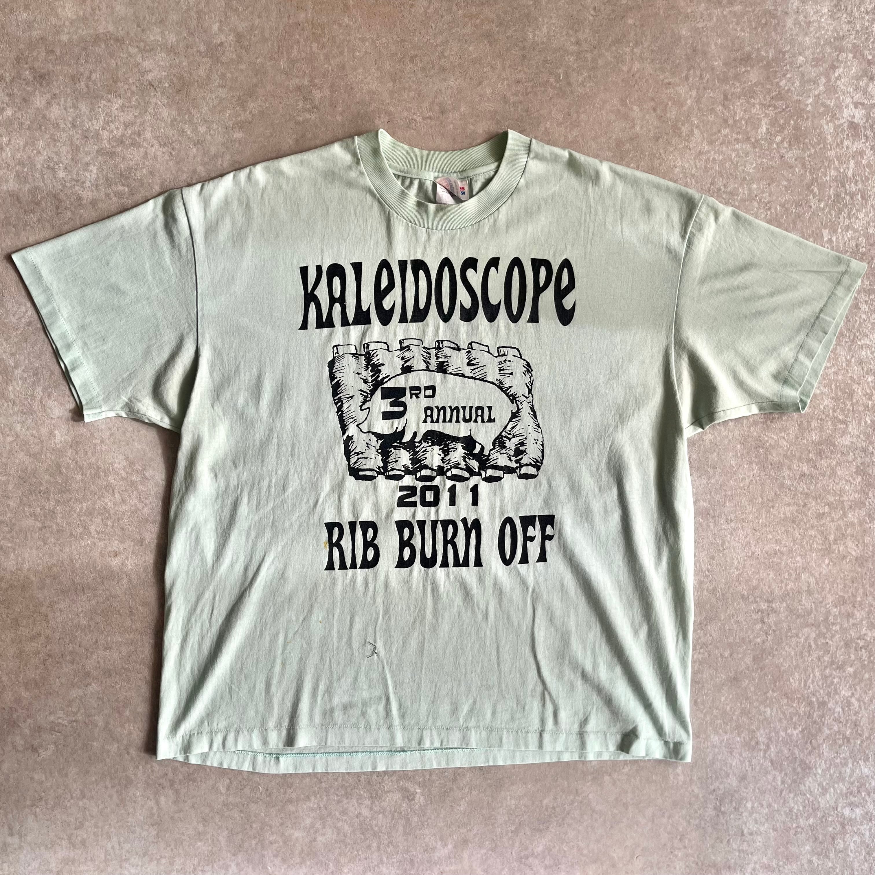 Hanes ”KALEIDOSCOPE RIB BURN OFF" Tee XL Made in USA H300