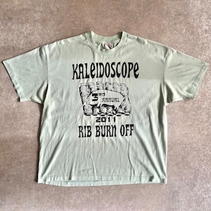 Hanes ”KALEIDOSCOPE RIB BURN OFF" Tee XL Made in USA H300