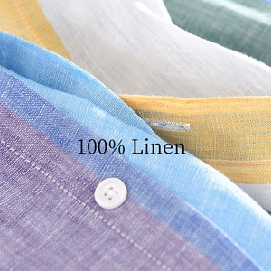 Pastel Stripe Linen Shirt / パステル ストライプ リネン シャツ