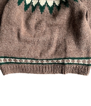 Vintage 80s Unknown brand hand made nordic knit