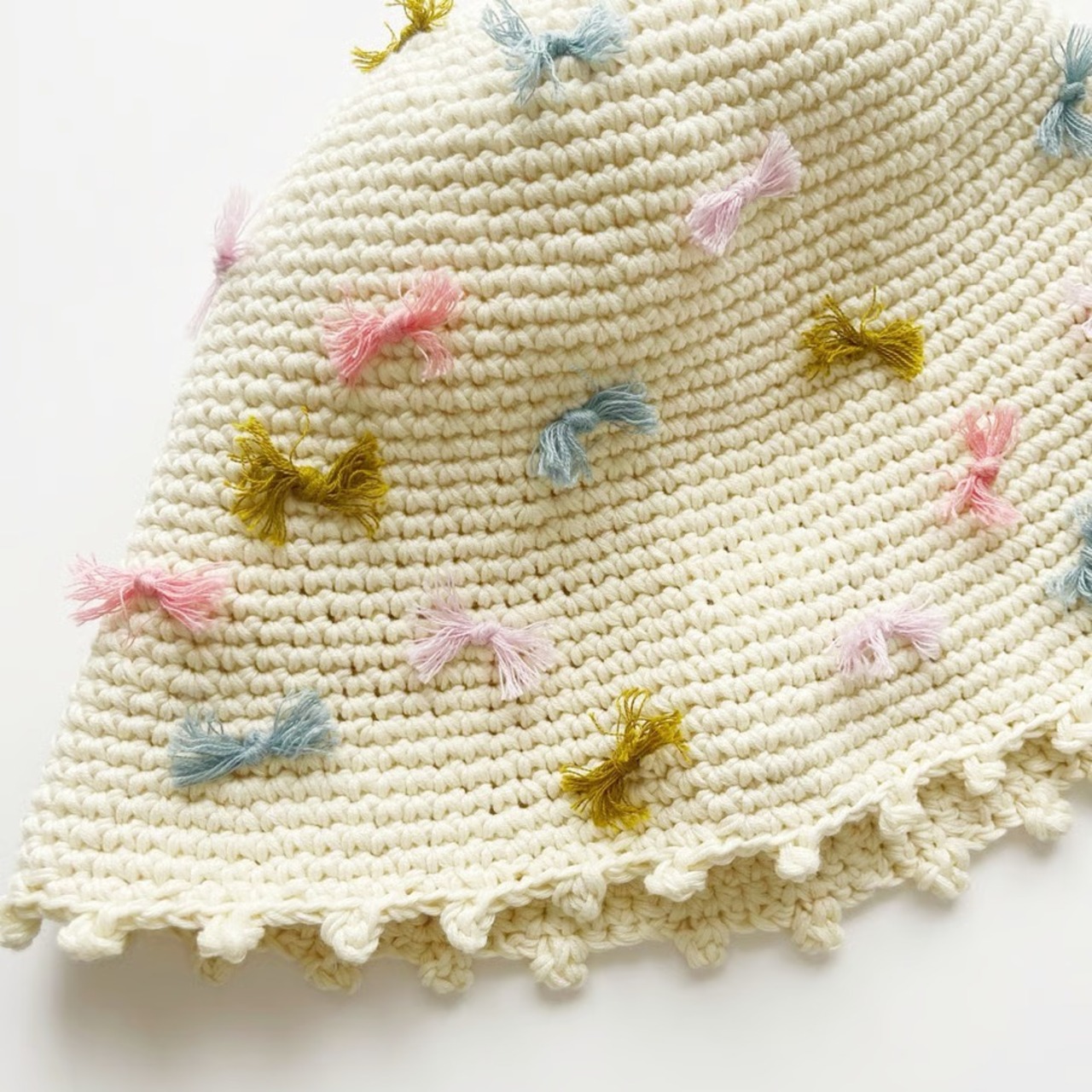[Pattern] フリンジリボンバケットハット〈大人size〉