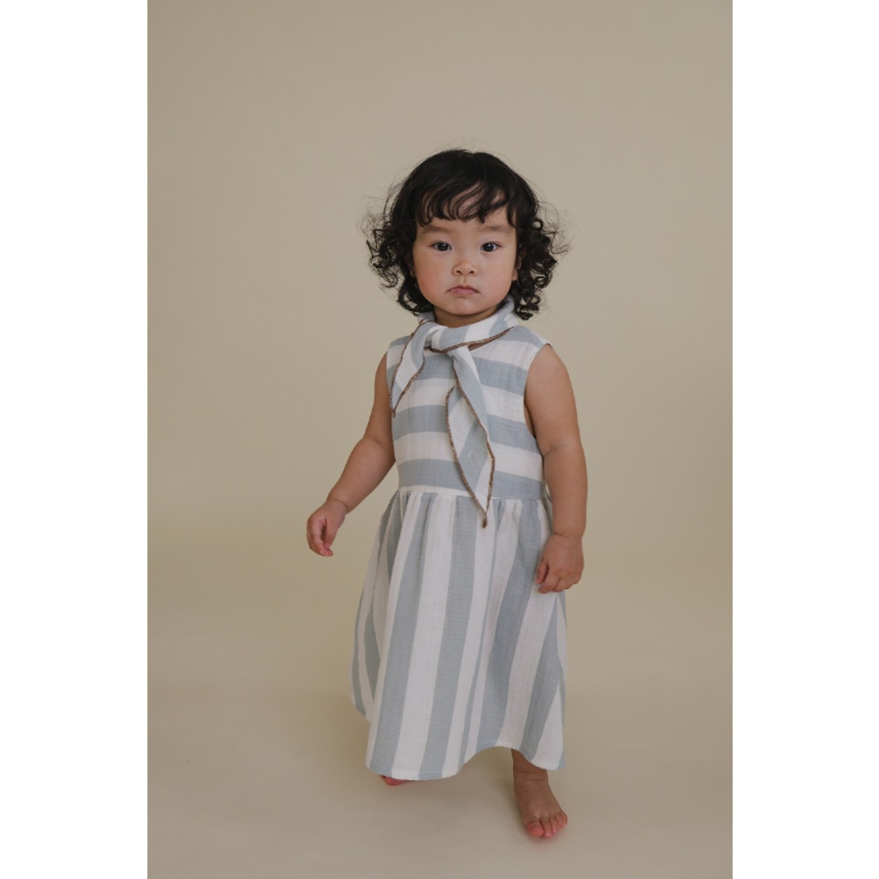 organiczoo　Sardine Stripes Sleeveless Dress