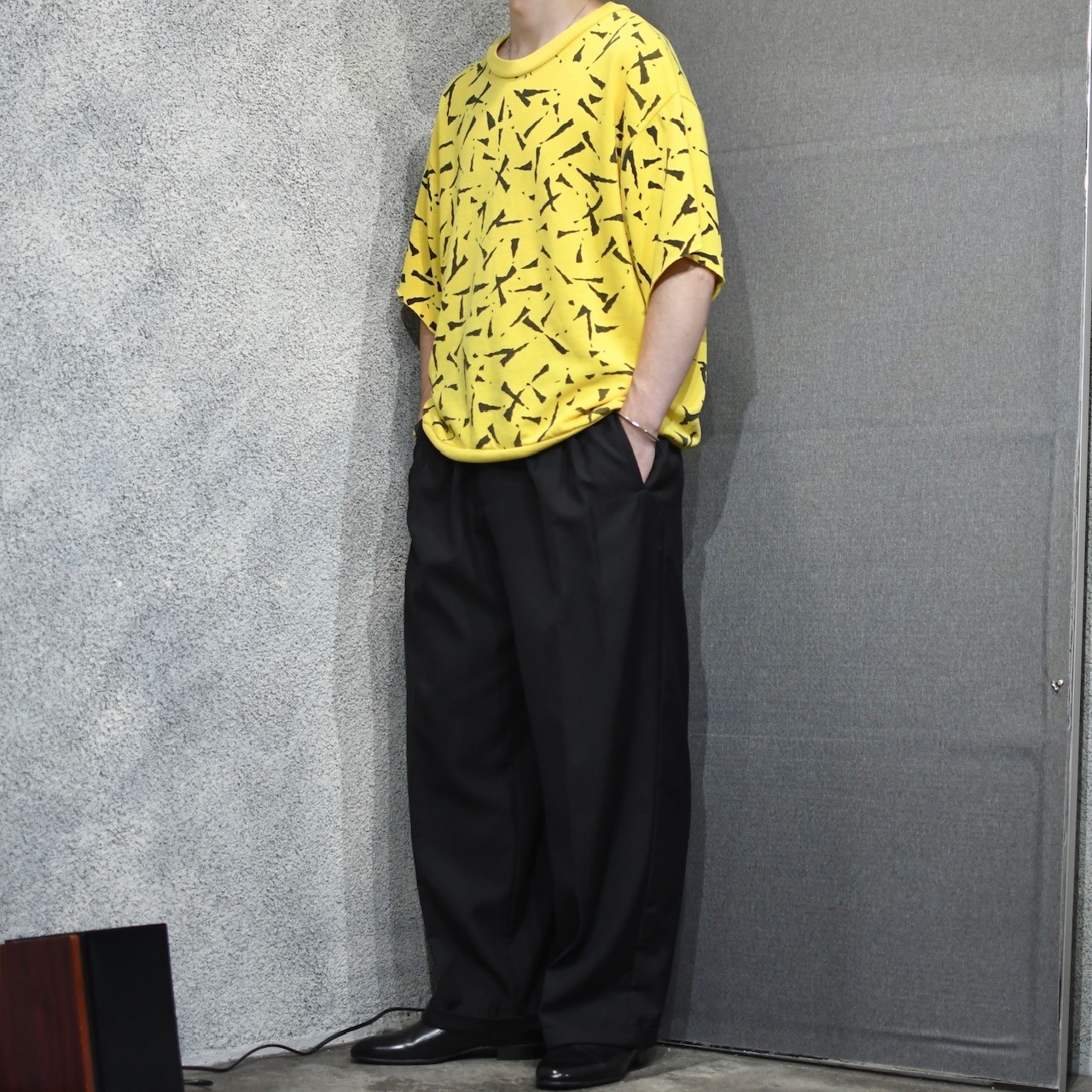 pattern cut off half sleeve sweat
