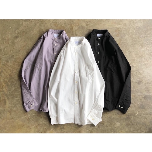 Manual Alphabet (マニュアルアルファベット) Loose Fit Band Collar Shirt