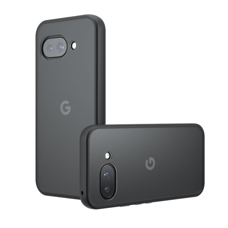【TIFIYA】Google Pixel 9a 専用 ケース マット 指紋防止 ストラップホール付き(ブラック)