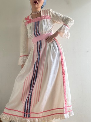 "Archives" 1970s Vintage "Neiman Marcus" Cotton Design Dress