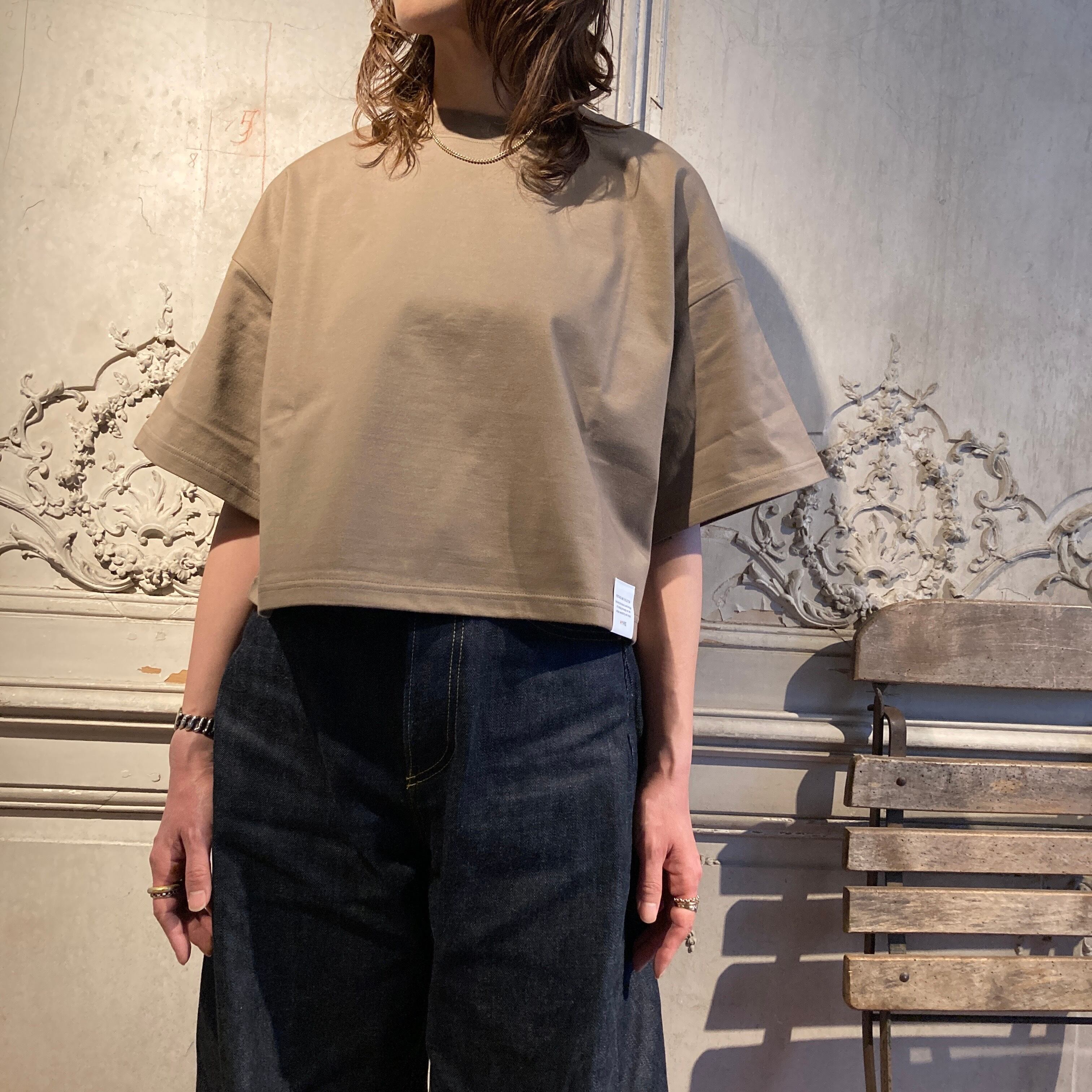 HYKE【ハイク】CROPPED SHORT-SLV TEE / BIG FIT(6.5OZ) (12438