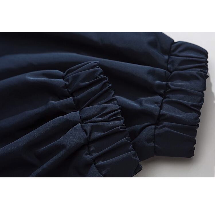 ★CONTRAST COLOR SPLICING STAND COLLAR JACKET　　　A0794