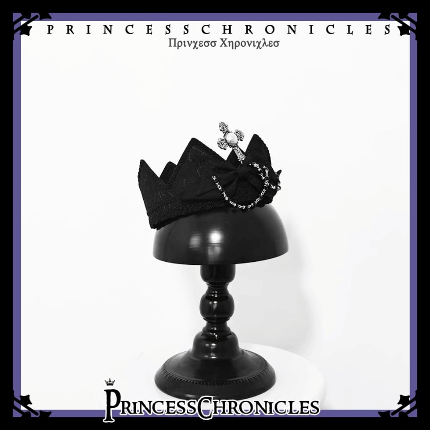 【即納】王子系 ゴシッククラウン 十字架&チェーン装飾 男装/少年装 ヘッドドレス