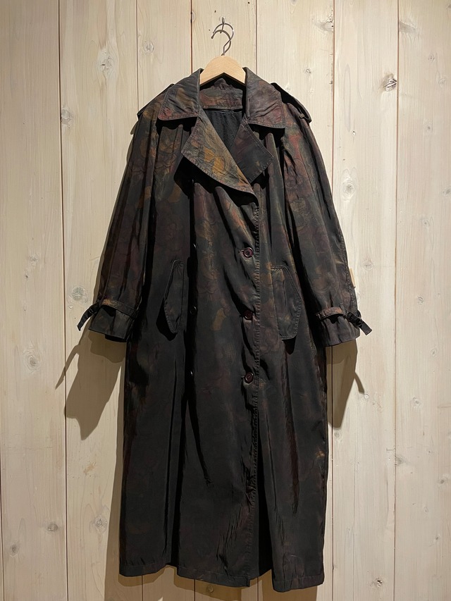 【a.k.a.C.a.k.a vintage】"完品" Beautiful Flower Pattern Vintage Trench Coat