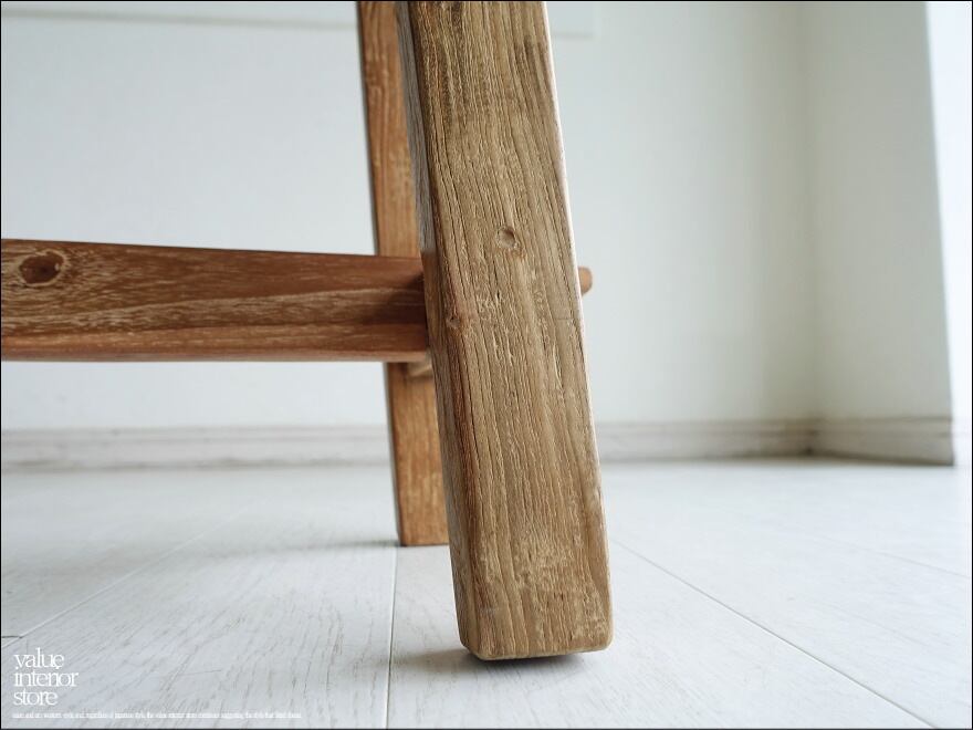 オールドチークベンチEink スツール 長椅子 古材家具 一枚板 花台 無垢