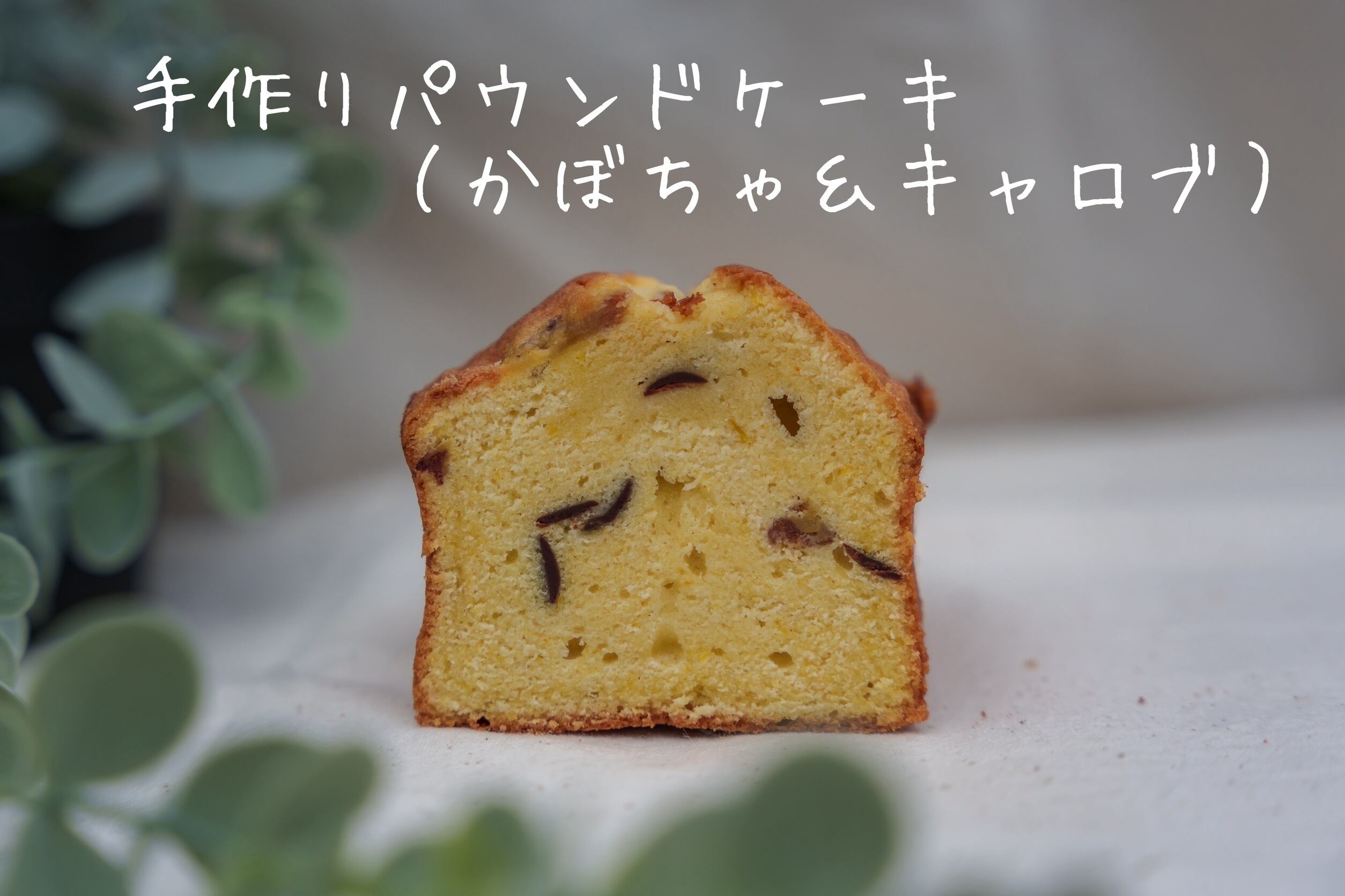 平飼いのパウンドケーキ【かぼちゃ&キャロブ】1本/320g*平飼卵のメレンゲでふっくら♪BP不使用!