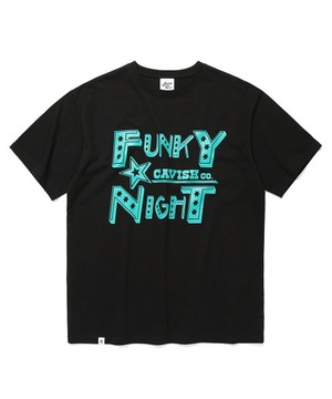 [CAVISH] FUNKY NIGHT SS TEE BLACK(CV2DMUT508A)