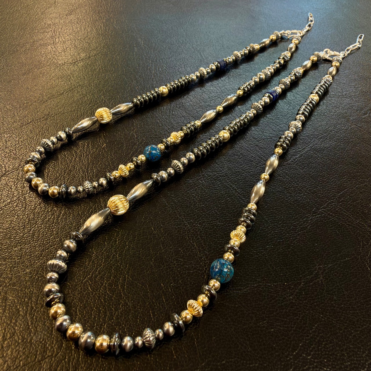 ブライト（Bright）ネックレス（Wave Hematite) クリソコラ 45〜50cm - 3