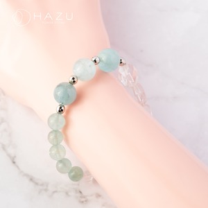 天然カラーの優しいアクアマリン［アクアマリン（非加熱）／水晶］
