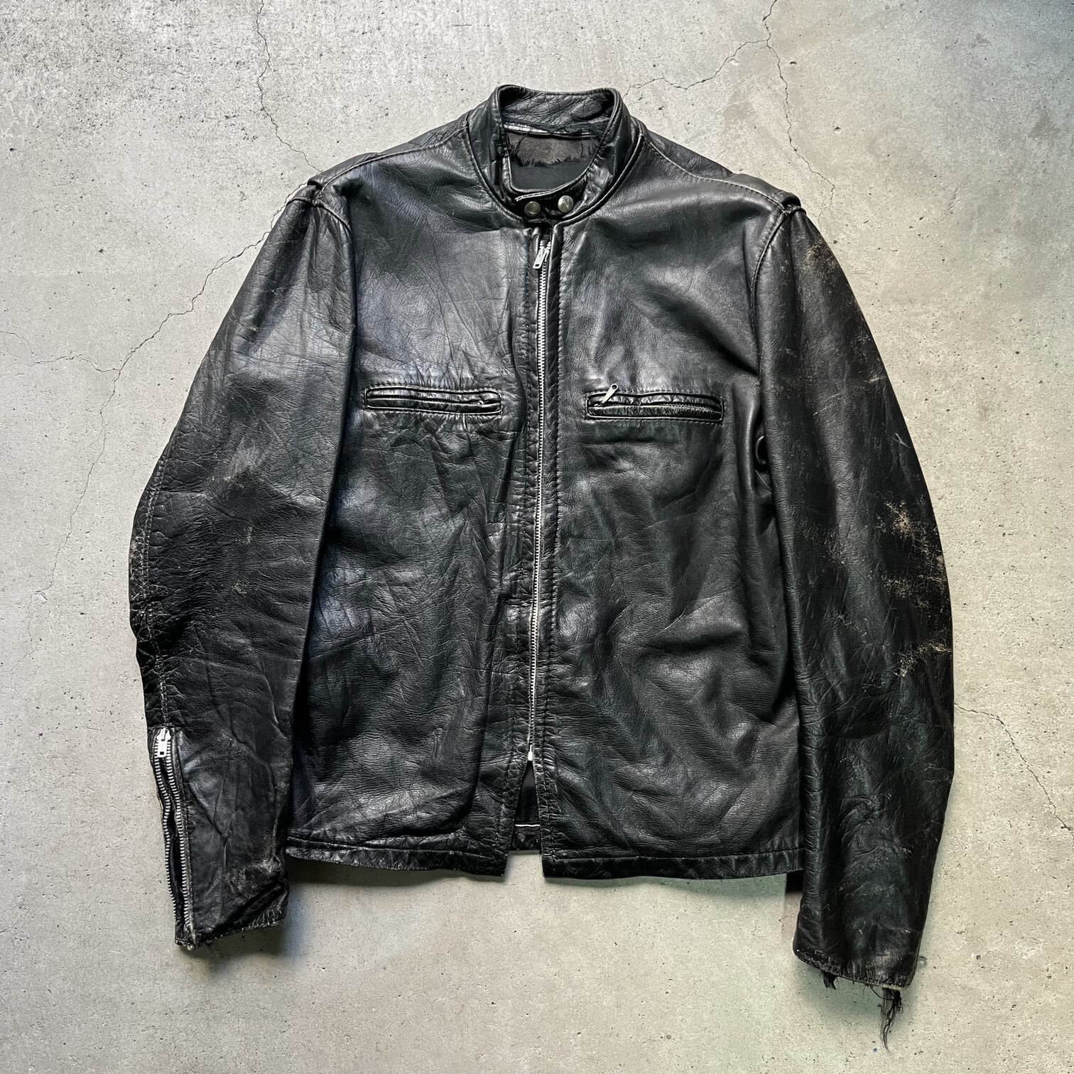 60年代 BROOKS ブルックス シングルライダースジャケット レザー 