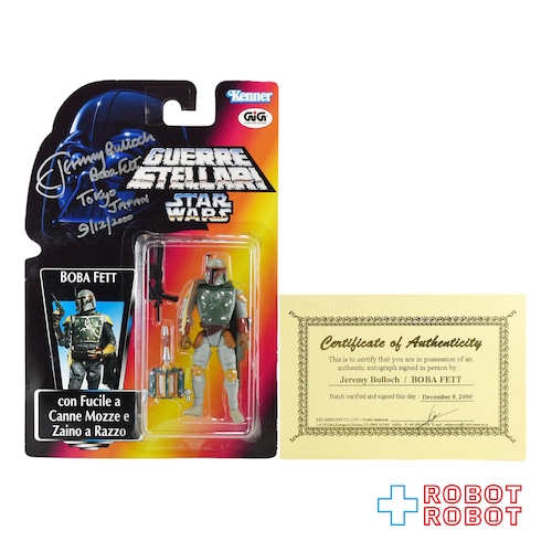 スター・ウォーズ POTF2 レッドカード ボバ・フェット サイン入り 保証書付 イタリアGIG版 3.75インチ アクションフィギュア 未開封