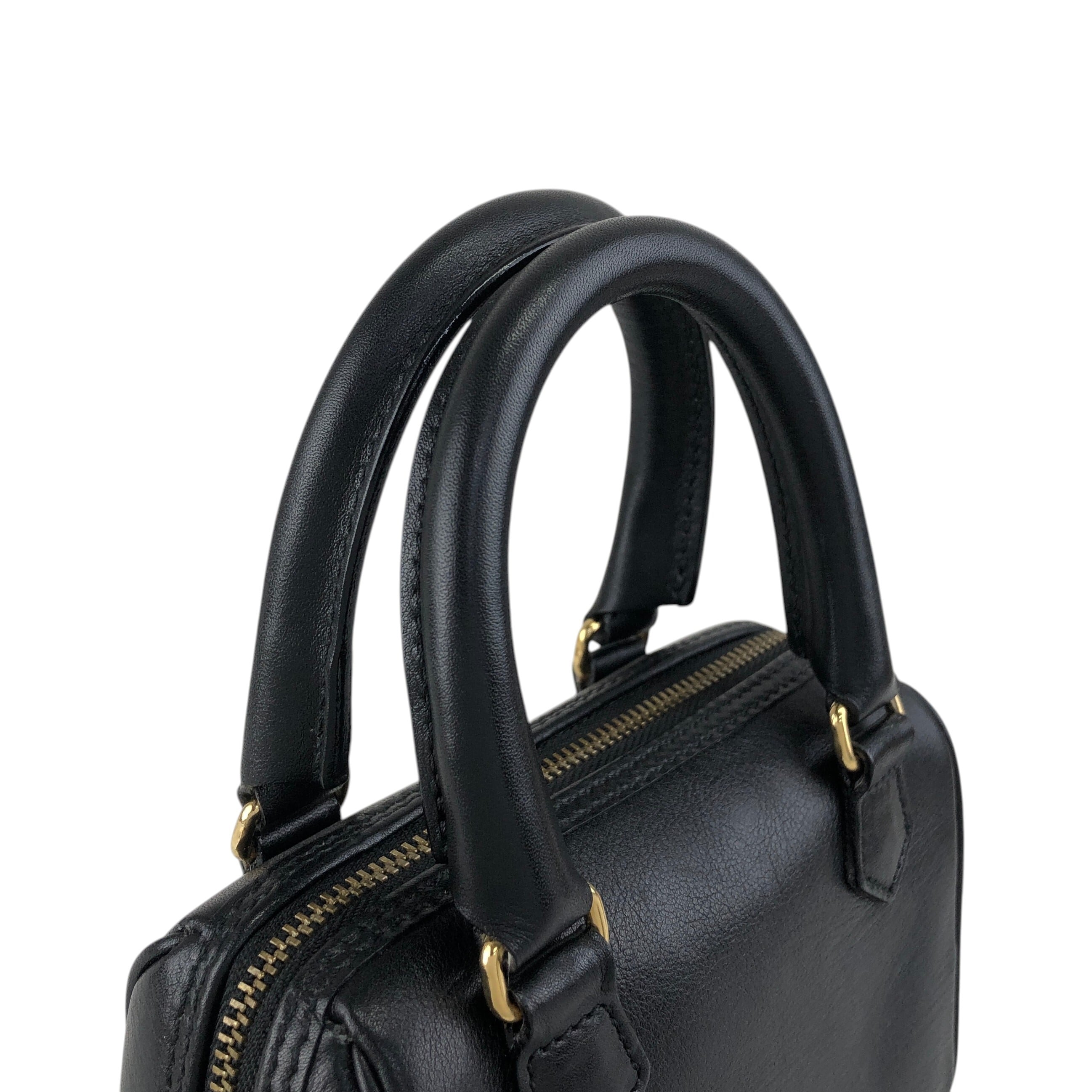 CELINE セリーヌ ショルダーバッグ ブラック レザー ミニボストン 2WAY