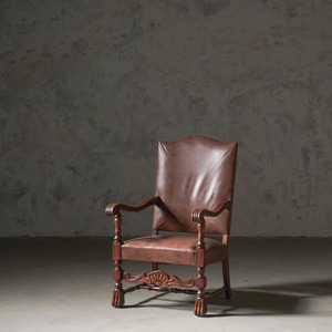 チェア/アームチェア/ディスプレイ/空間装飾/レザー/アンティーク/椅子/イス/デコラティブ/撮影アイテム