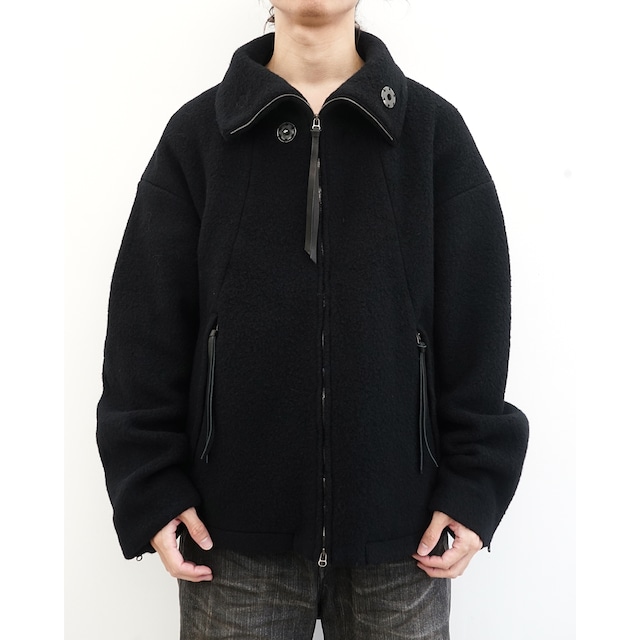[The Viridi-anne] (ザヴィリディアン) VI-4007-06 WOOL PILE HIGH-NECK JACKET