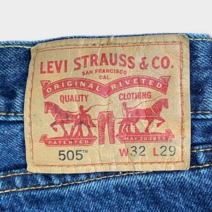 【LEVI'S】505 メキシコ製 MEXICO デニム ジーパン ジーンズ 紺 テーパード ジッパーフライ W32 L29リーバイス US古着