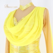 社交ダンス 衣装 スタンダードドレス ワンピース ドレス ソレリ SORELI 日本製 黄色 フロート レース 光沢 艶 パーティドレス パーティ 発表会 無地 ホログラム イエロー系 フェス コスチューム 競技用 舞台衣装 柔らかい フリル 大人 女性用 ステージ用 ゴージャス キラキラ シンプル 美しい フェミニン